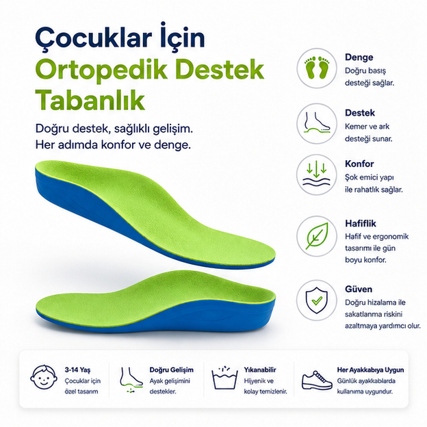 Sınsole Çocuklar İçin Ortopedik Destek Tabanlık